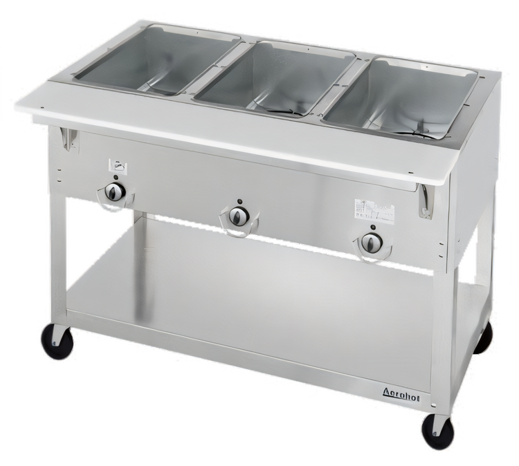Product image #1 for Aerohot Portable Electric Steamtable Hot Food Unit, 2 Open Wells, 30-3/8 Inch Wide