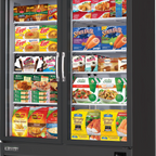 Thumbnail image #1 for Everest Refrigeration EMGF48B 48 Cu. Ft. Two-Section Black Glass Door Merchandiser Freezer