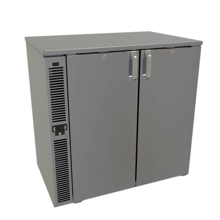 Product image #1 for Glastender F1SB36 One-Zone Side-Serviced Bar Profile Glass Froster, 36-Inch Wide, Two-Section