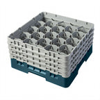 Thumbnail image #2 for Cambro Camrack® 20S800414 Full-Size 20-Compartment Glass Rack, Teal, 3-7/8" Max Diameter, 8-1/2" Max Height, 4 Extenders Case of 2
