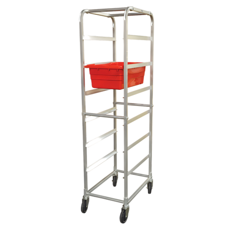 Product image #1 for Mobile Full-Size Aluminum Lug Rack with Open Sides and 6 Welded Angle Slides