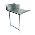 Thumbnail image #1 for BK Resources BKCDT-26-L 26-Inch Straight Clean Dish Table, Right-to-Left, 18-Gauge 304 Stainless Steel, 10-Inch Backsplash, Galvanized Legs