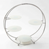Thumbnail image #1 for American Metalcraft Silver Round Four-Tier Buffet Stand with Built-In Glass Plates