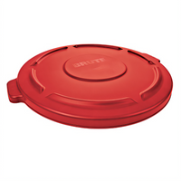 Rubbermaid Commercial BRUTE 44 Gallon Flat Red Heavy-Duty Plastic Trash Can Lid