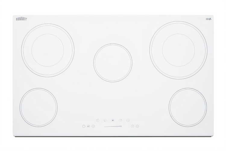 Product image #1 for Summit Commercial 36-Inch Built-In Radiant Electric Cooktop with 5 Elements, White Ceramic Glass