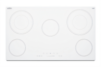Summit Commercial 36-Inch Built-In Radiant Electric Cooktop with 5 Elements, White Ceramic Glass