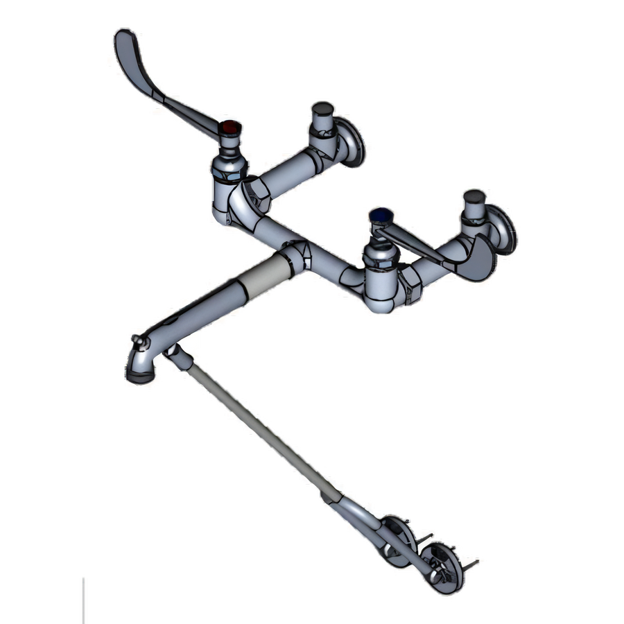 Product image #1 for T&S Brass B-0362 Wall-Mount Service Sink Faucet with 8-Inch Centers and 15-Inch Spout
