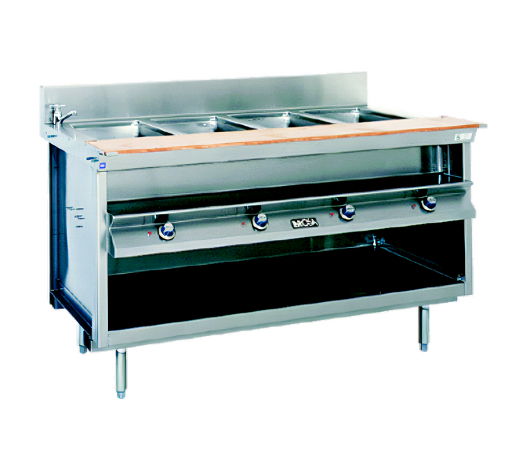 Product image #1 for La Rosa Refrigeration Electric Modular Hot Food Table with 2 Wet/Dry Wells, Open Cabinet Base, 30 x 32 Inches