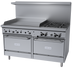 Thumbnail image #1 for Garland GFE Starfire Pro Series 60-Inch Commercial Gas Range with 4 Open Burners, 36-Inch Griddle, Convection Oven and Standard Oven