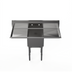 Thumbnail image #1 for Mixrite 54-Inch Freestanding 1-Compartment Stainless Steel Sink with Left and Right Drainboards