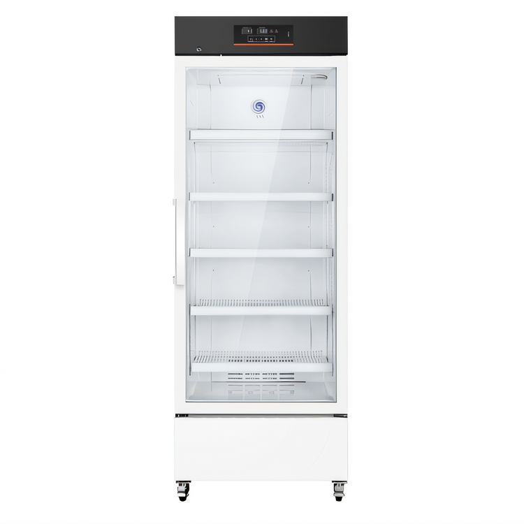 Product image #1 for KoolMore 15 Cu. Ft. Medical Pharmacy Refrigerator with Electric-Heated Glass Door and Backup Battery, White