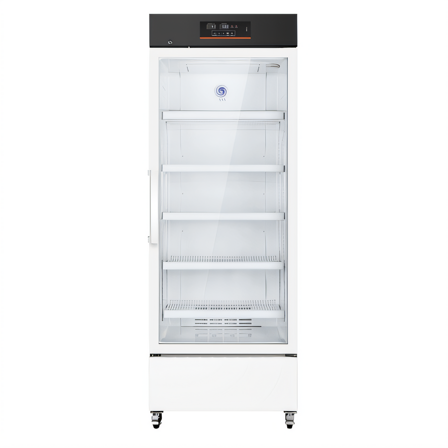 Product image #1 for KoolMore 15 Cu. Ft. Medical Pharmacy Refrigerator with Electric-Heated Glass Door and Backup Battery, White