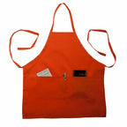 Thumbnail image #1 for Libertyware TXTBA-OR Orange Bib Apron, 28-1/2" x 27", 3-Pocket, 65/35 Poly/Cotton Twill Case of 72