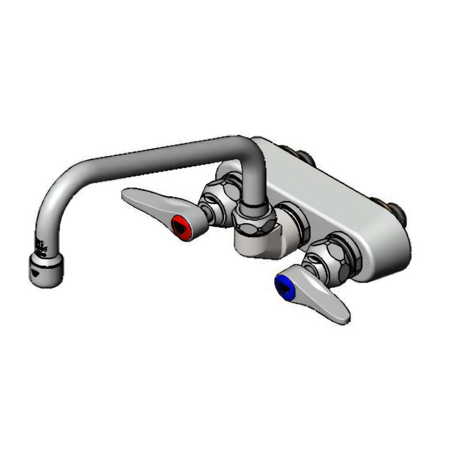 Product image #1 for T&S Brass B-1106 Wall-Mount Workboard Faucet with 8-Inch Swing Nozzle, 3-1/2-Inch Centers