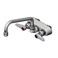 T&S Brass B-1106 Wall-Mount Workboard Faucet with 8-Inch Swing Nozzle, 3-1/2-Inch Centers
