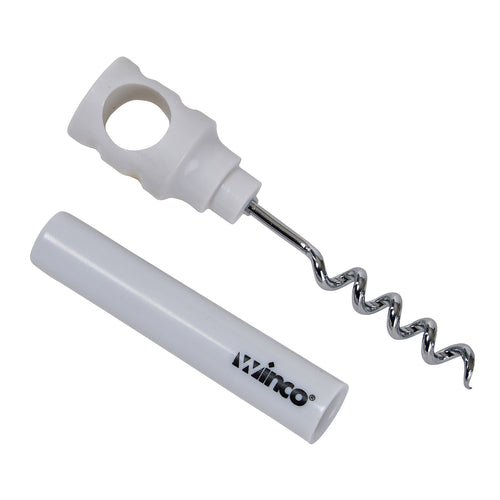 Product image #1 for Winco Twist & Pull Corkscrew with White Plastic Handle, 2-Piece Pack