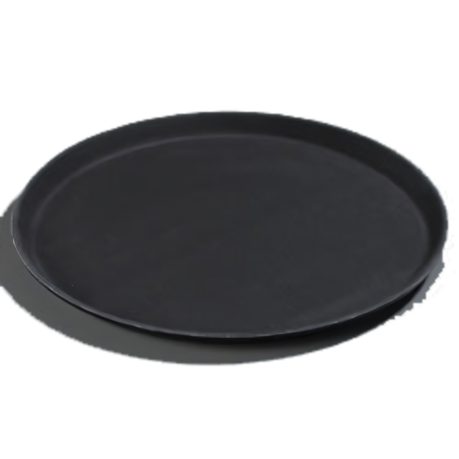 Product image #1 for GripLite® Round Non-Slip Serving Tray, 16-7/16 Inch, Black Polypropylene