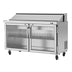 Thumbnail image #1 for Turbo Air PRO Series 60-Inch Two-Section Sandwich/Salad Prep Table with 16-Pan Top and Glass Swing Doors