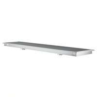 KoolMore 96-Inch x 24-Inch Commercial Stainless Steel Floor Trough Drain with Subway-Style Grating