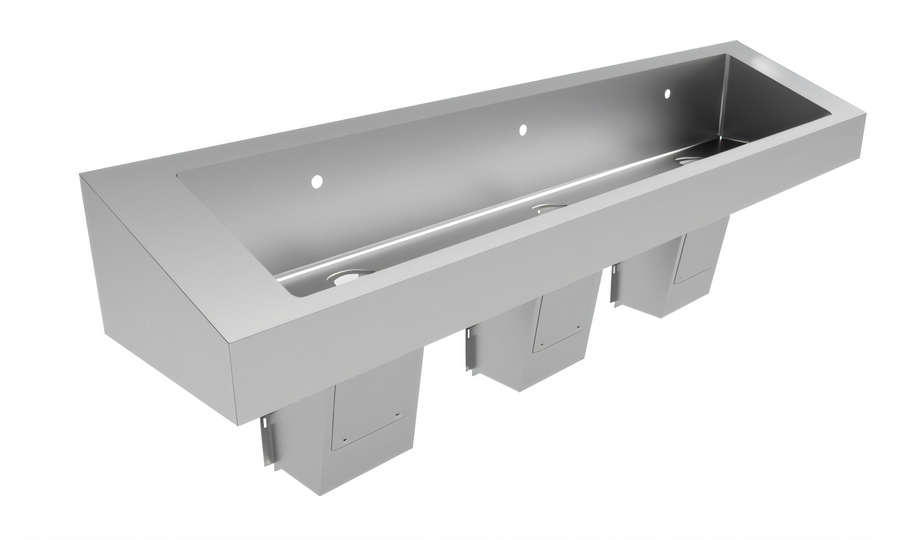 Product image #1 for 90-Inch Wall-Mounted ADA-Compliant Stainless Steel Scrub Hand Sink with 1 Station