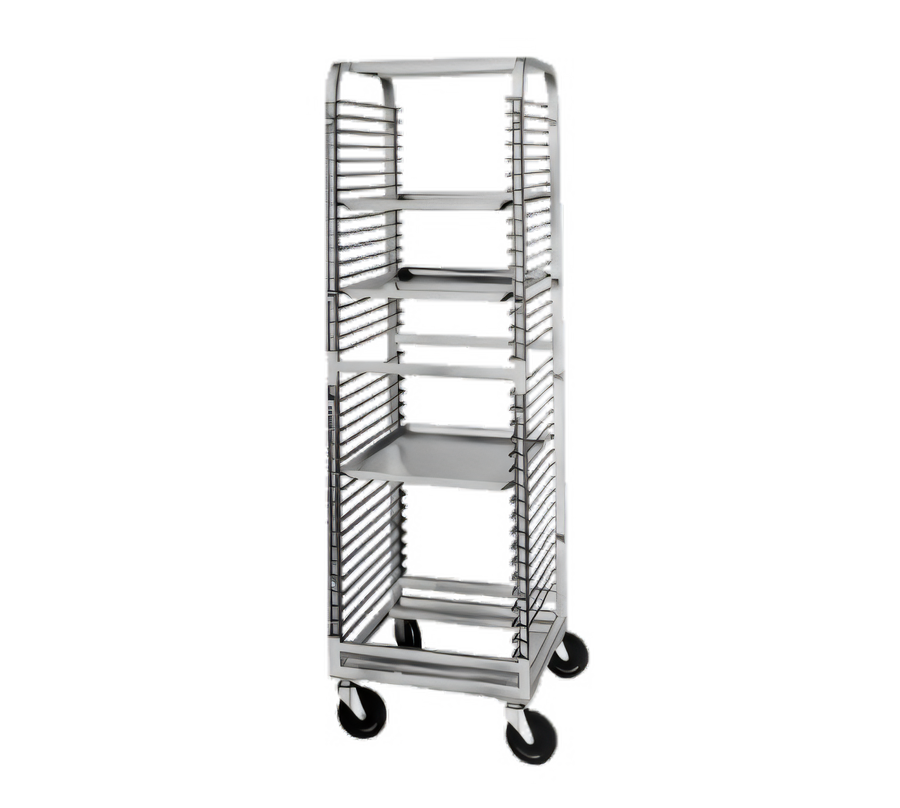 Product image #1 for Channel Manufacturing Stainless Steel End-Load Wire Pan Slide Bun Pan Rack with 5-Inch Casters, 33-Pan Capacity