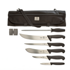 Thumbnail image #1 for Mercer Culinary BPX® M13754 8-Piece Large Field Dressing Knife Set with Sharpening Steel, Pocket Sharpener & 7-Pocket Roll Bag