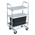 Thumbnail image #1 for Vollrath 97166 Thrift-I-Cart Three-Shelf Chrome-Plated Utility Bus Cart, 400 lb Capacity