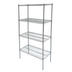 Thumbnail image #1 for CAC China Heavy-Duty 4-Shelf Chrome-Plated Wire Shelving Set, 48 x 18 x 72 Inches