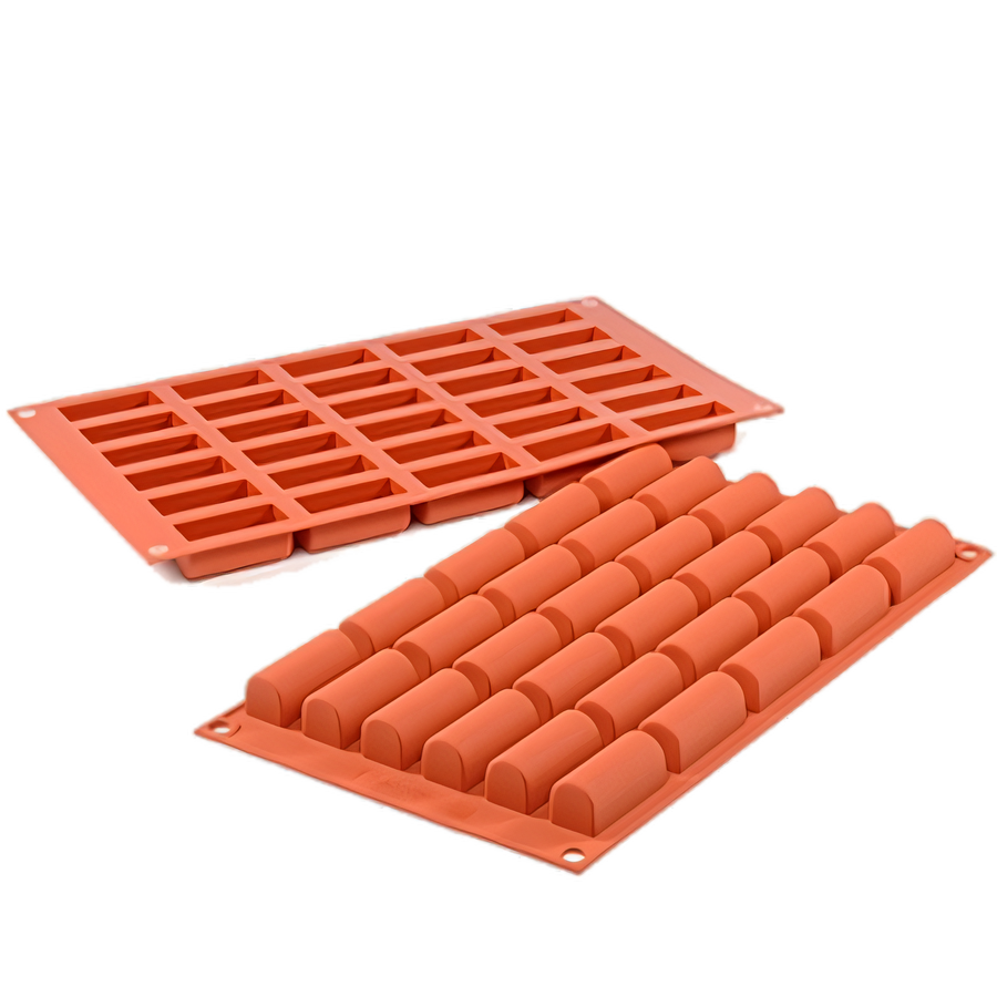 Product image #1 for Silikomart Siliconflex Mini Buche Silicone Mold, 30 Cavities