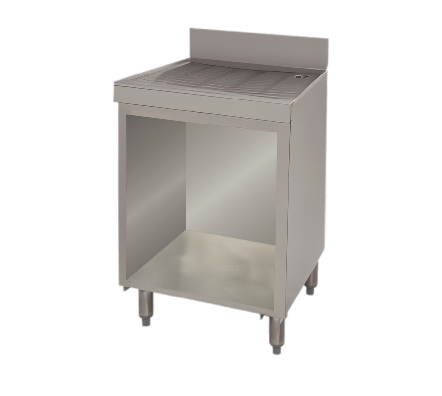 Product image #1 for Advance Tabco Underbar Basics 30-Inch Freestanding Stainless Steel Drainboard with Open Cabinet Base