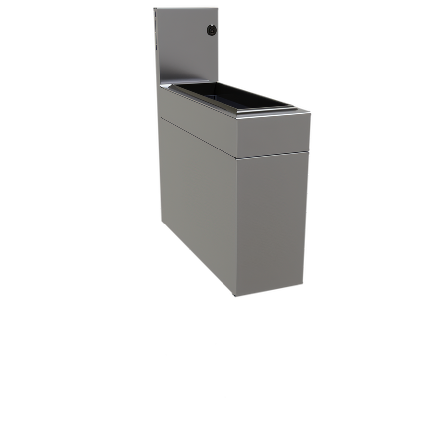 Product image #1 for Glastender IBA-6 Underbar Stainless Steel Ice Bin with Sliding Cover, 17 lb. Capacity