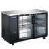 Thumbnail image #1 for Aurora 61-Inch Two-Section Reach-In Back Bar Cooler with 2 Glass Doors, 15.8 Cu. Ft.