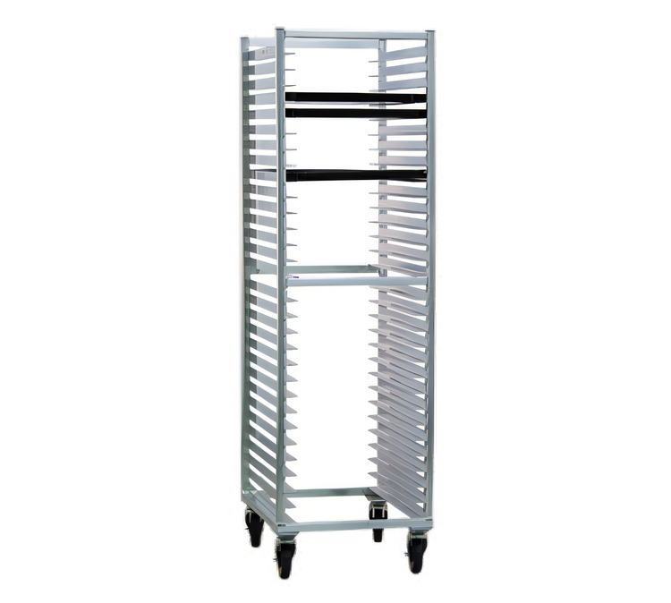Product image #1 for Mobile Full-Height End-Loading Aluminum Bun Pan Rack, 30-Pan Capacity