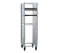 Mobile Full-Height End-Loading Aluminum Bun Pan Rack, 30-Pan Capacity