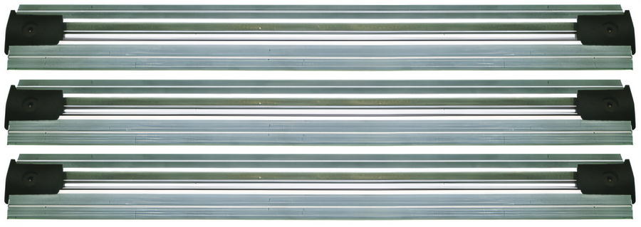 Product image #1 for Quantum Double Unit Floor Track Assembly Kit with 3 8-Foot V-Groove Aluminum Tracks