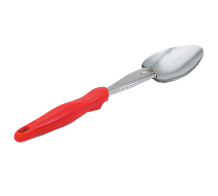 Product image #1 for Vollrath Ergo Grip Heavy Duty Solid Serving Spoon, Red Nylon Handle, 13-13/16 Inch