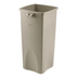 Thumbnail image #1 for Rubbermaid Commercial Untouchable Square Open-Top Trash Can, 23 Gallon, Beige