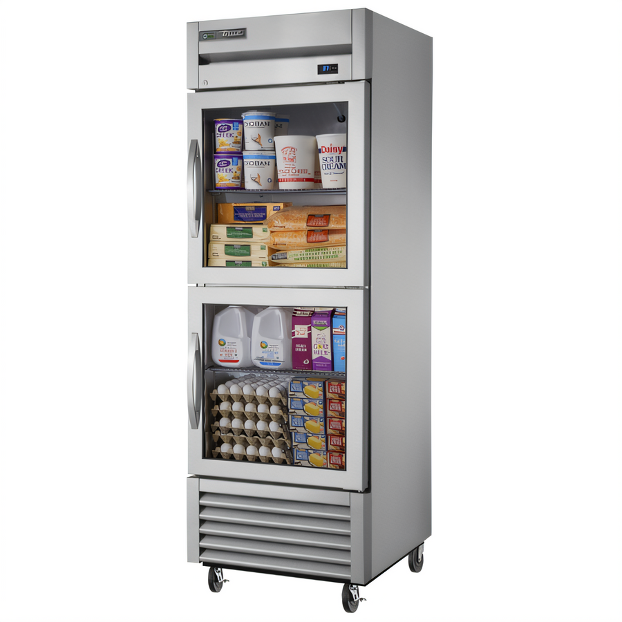 Product image #1 for True 27-Inch One-Section Reach-In Refrigerator with 2 Framed Glass Half Doors