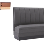 Thumbnail image #1 for ATSMFG ATS AT&S-ASWB-LX42-6CH GR6 Alex Vinyl Wall Booth, 42" high, 6-channel back, removable sinuous spring double-stitch double-stitch seat with