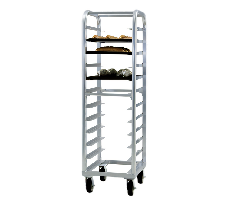 Product image #1 for New Age Lifetime Series Heavy-Duty Aluminum End-Loading Bun Pan Rack with Casters, 12 Pan Capacity