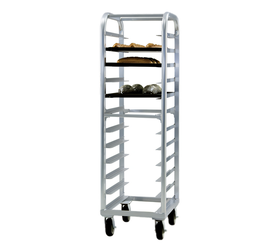 Product image #1 for New Age Lifetime Series Heavy-Duty Aluminum End-Loading Bun Pan Rack with Casters, 12 Pan Capacity