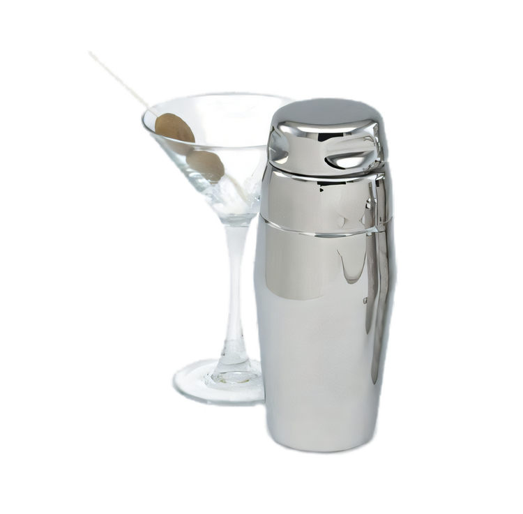 Product image #1 for 22 oz Contemporary Style 3-Piece Cocktail Shaker Set, Mirror-Finished Stainless Steel