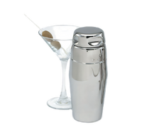 22 oz Contemporary Style 3-Piece Cocktail Shaker Set, Mirror-Finished Stainless Steel