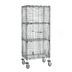 Thumbnail image #1 for Super Erecta Mobile Wire Security Cage with 2 EZ-Add Shelves, Chrome-Plated Finish