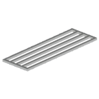 Thumbnail image #1 for John Boos JB06TCA 108" x 24" All-Welded Stainless Steel Work Table Dunnage Undershelf, 16-Gauge Type 300, Satin Finish