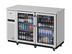 Thumbnail image #1 for Turbo Air Super Deluxe Two-Section Glass Door Back Bar Cooler, 19 Cu. Ft., Self-Contained, Stainless Steel
