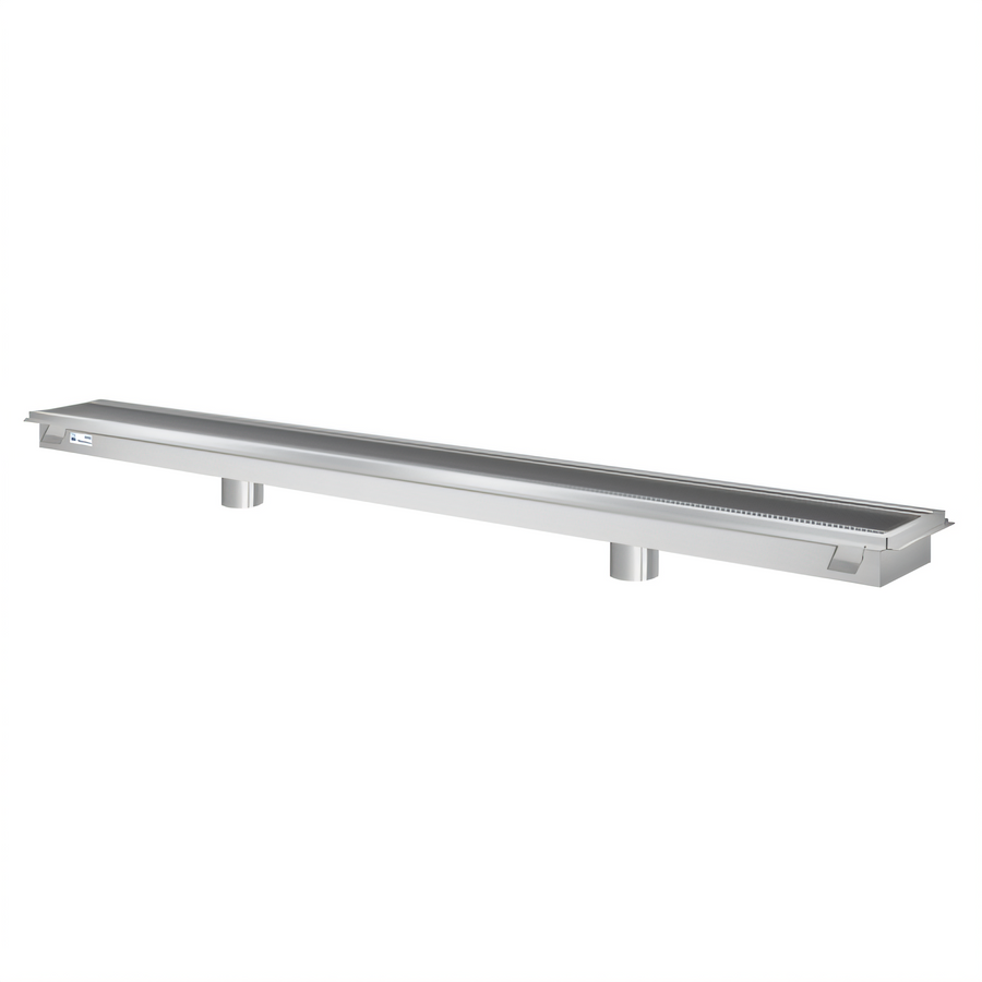 Product image #1 for KoolMore Commercial Floor Trough Drain with Subway-Style Grating, 72-Inch W x 12-Inch D, 304 Stainless Steel