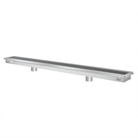 KoolMore Commercial Floor Trough Drain with Subway-Style Grating, 72-Inch W x 12-Inch D, 304 Stainless Steel