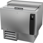Thumbnail image #1 for Beverage Air SF34HC-S 34-Inch Flat Top Shallow Well Bottle Cooler, 6.7 Cu. Ft., Sliding Lid, Stainless Steel Exterior