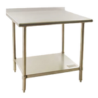 Thumbnail image #1 for Eagle Group BlendPort® BPT-2436FL Stainless Steel Work Table with Galvanized Undershelf, 36 x 24 Inches, 1-1/2-Inch Rear Upturn